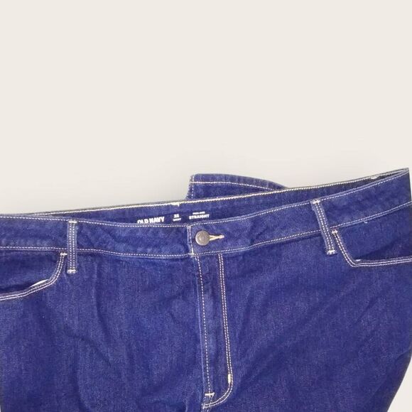 Old‎ Navy Womens Jeans Sz 22 Short High Rise Straight Stretch Streetwear Preppy - Picture 5 of 9